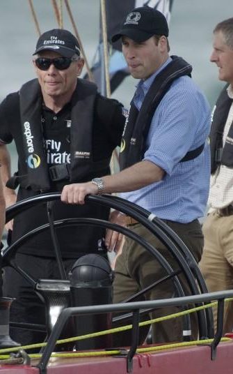 2014: Duke and Duchess of Cambridge took to the waters around Auckland in America's Cup yachts on the 5th day of their tour of New Zealand and Australia