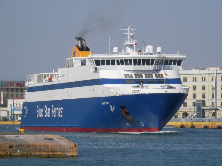 athens to paros ferry blue star