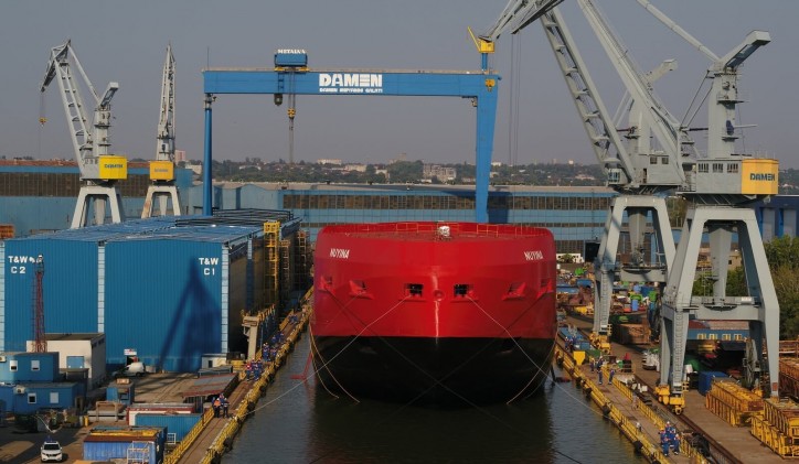 Damen performs float-out of Australian icebreaker