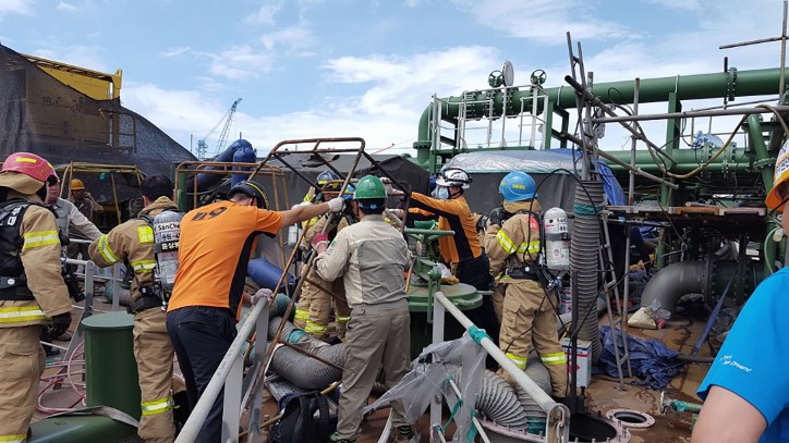 Four workers killed in explosion at STX Offshore & Shipbuilding yard, Changwon, S.Korea