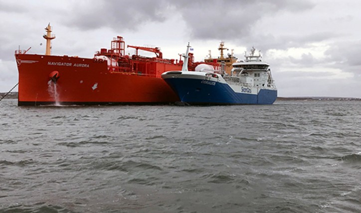 Skangas’ vessel Coralius successfully completes its first combined cooldown and fuel operation at sea