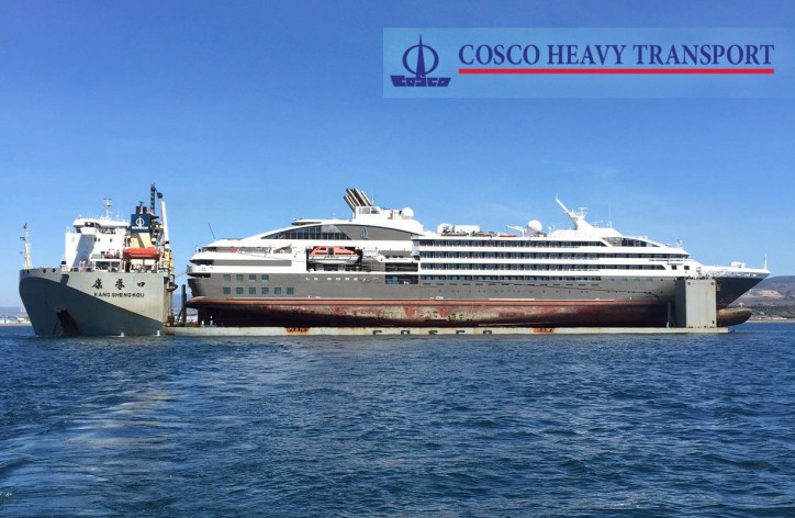 Chinese Dock ship takes damaged cruise ship to Europe