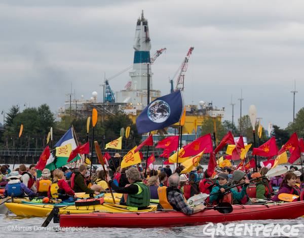 Protests against Shell oil-rigs at Port of Seattle