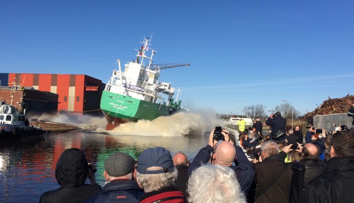 VIDEO: Arklow Valiant launched at Royal Bodewes Hoogezand shipyard, Netherlands