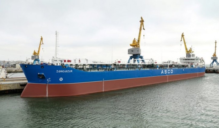 Spotted: ASCO tanker Zangezur overhauled at Zykh Shipyard