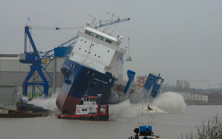 Symphony Provider launched at Ferus Smit Shipyard in Leer, Germany (Video)