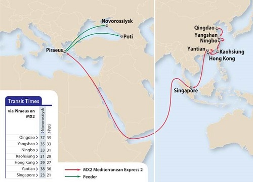 APL's Mediterranean Express 2 (MX2) service