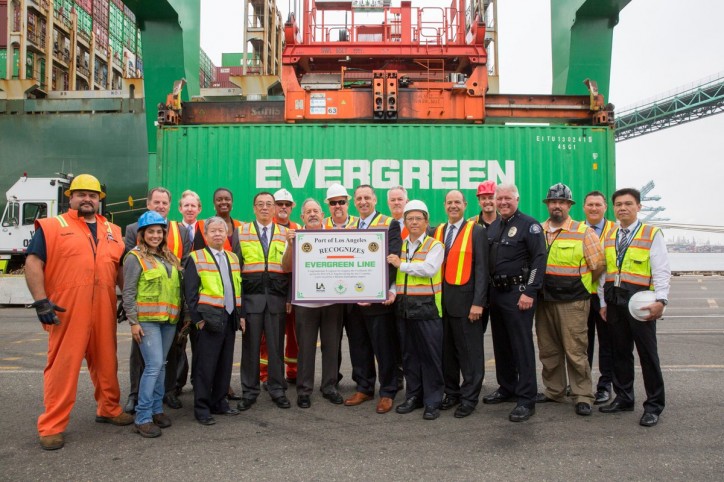 Evergreen’s EVER Sigma delivers Port of LA’ 9 millionth TEU, setting a new 12-month container throughput record