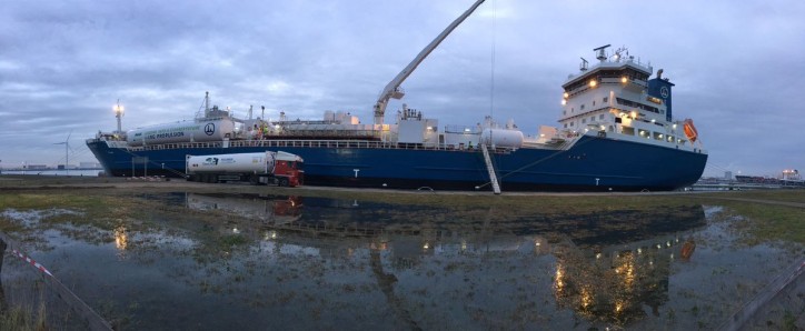 Fure West - the first sea-going vessel to bunker with LNG in the Port of Amsterdam