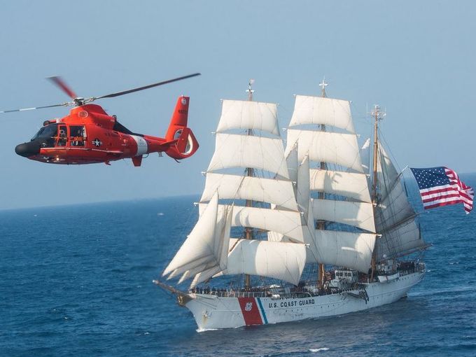 US Coast Guard tall ship Eagle stops in Portsmouth 