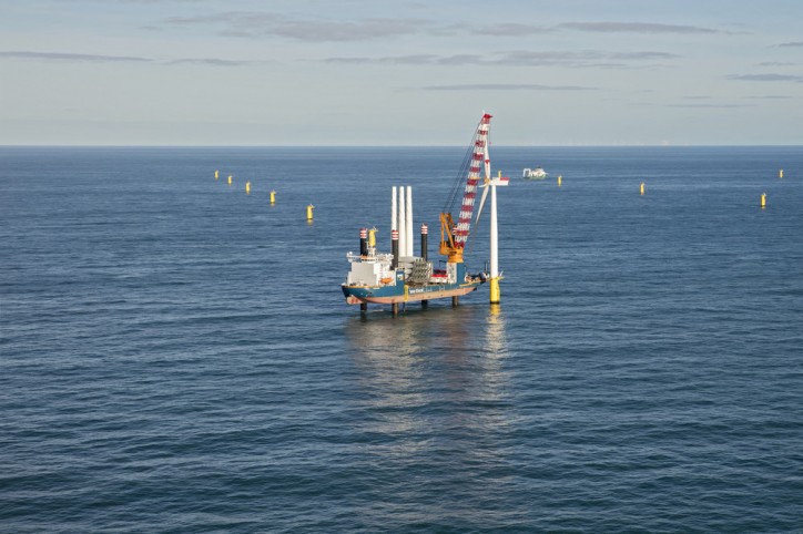 Van Oord installs the first wind turbine at Gemini Offshore Wind Park