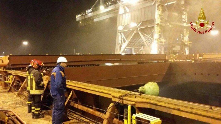 Bulk Carrier Star Maria caught fire in port of Venice