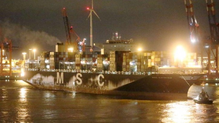 Fire broke out in a container containing charcoal on board MSC Katrina