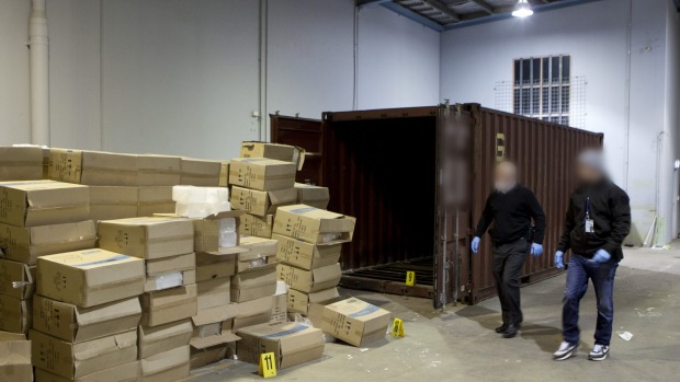 It was Victoria's biggest drug haul of the year.  Read more: http://www.theage.com.au/victoria/eight-held-after-afp-find-275mworth-of-ice-under-shipping-container-floorboards-20160704-gpxzcs.html#ixzz4DW3Daurv  Follow us: @theage on Twitter | theageAustralia on Facebook