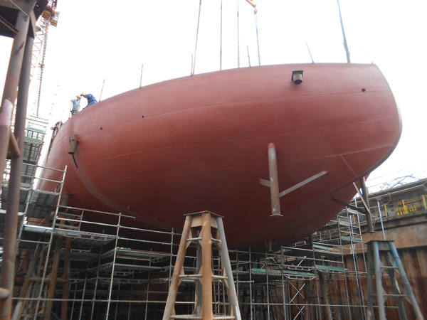 Steady progress on the Yno 309 shipbuilding project.