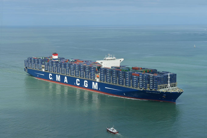 CMA CGM Kerguelen Christened at Haropa, Le Havre