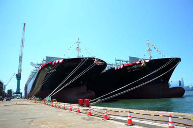 Taiwan launches its highest-capacity container ships