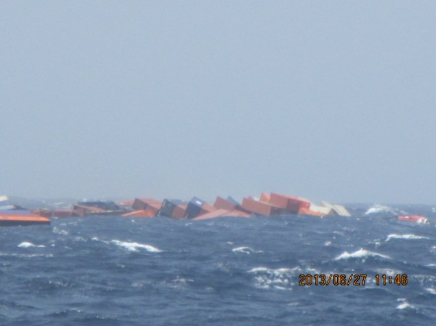 Aftermath of the sinking of the MOL Comfort