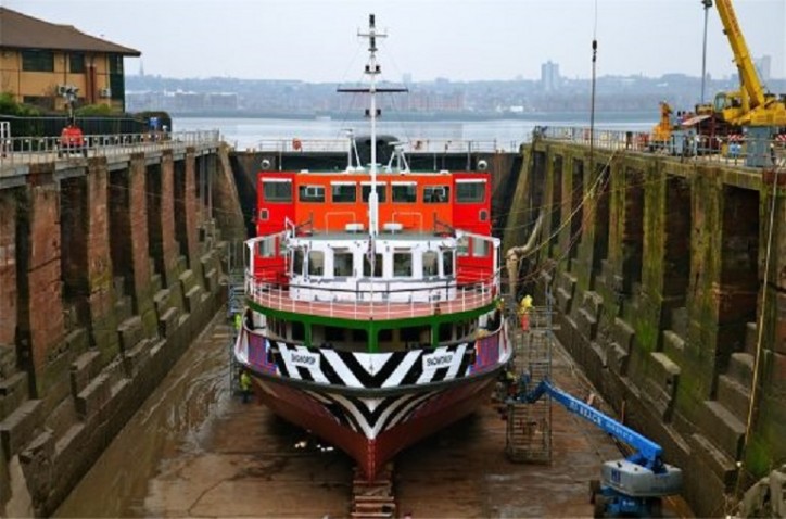 Cammell Laird welcomes Mersey Ferries’ Snowdrop for drydocking