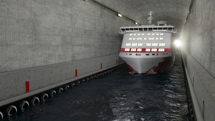 Norwegian Coastal administration will build the world’s first ship tunnel (Video)