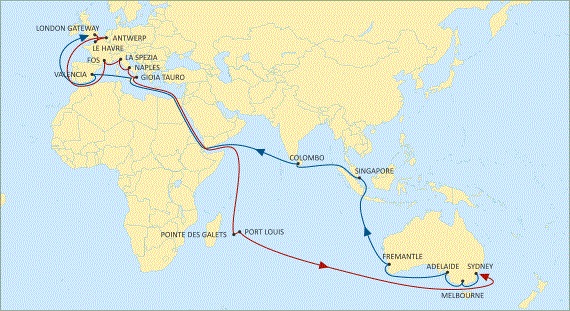 MSC Australia Express Service (AES)