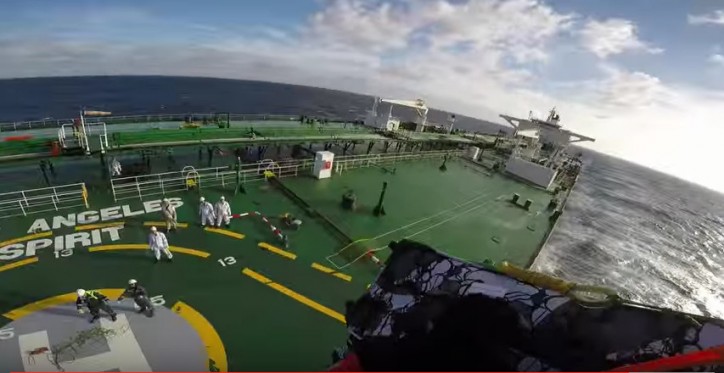 VIDEO: Salvamento Maritimo air force medevac Filipino seaman south of Gran Canaria