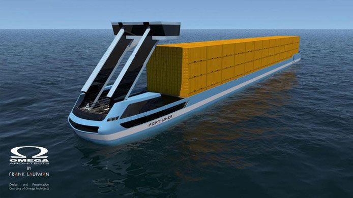 Electric container ships for Tilburg-Rotterdam route