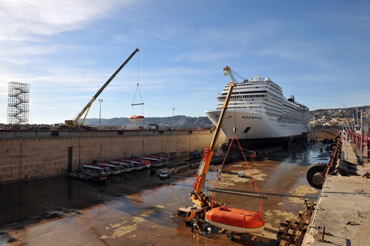 Forme 10 in Marseille - the biggest dry dock in the Mediterranean now fully operational