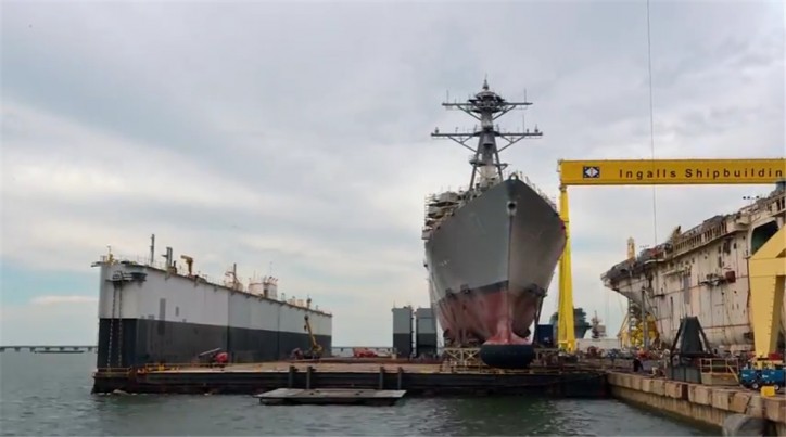 Video: Huntington Ingalls Industries Launches Arleigh Burke-Class Destroyer Paul Ignatius (DDG 117) 