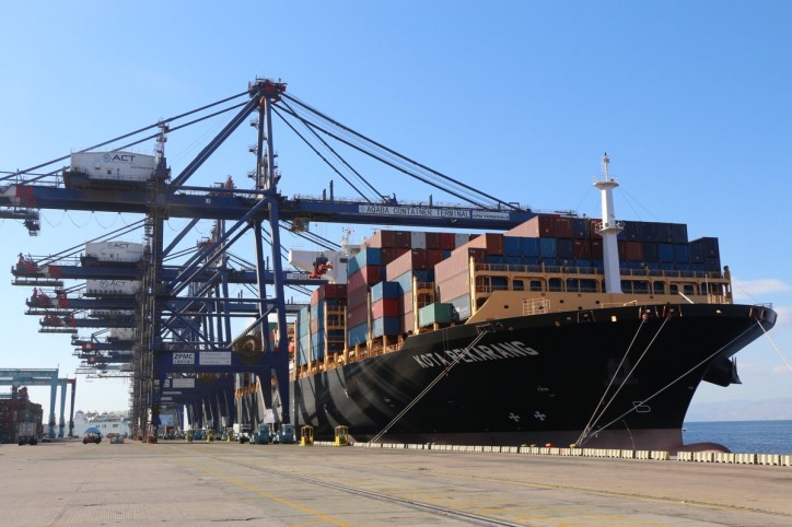 Containership KOTA PEKARANG in its Maiden call to Aqaba Container Terminal