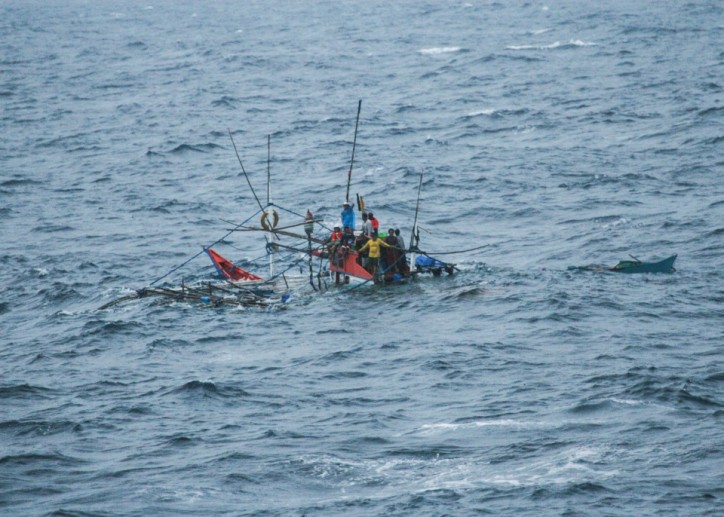 11 Philippine fishermen rescued from sinking boat by US Navy ship