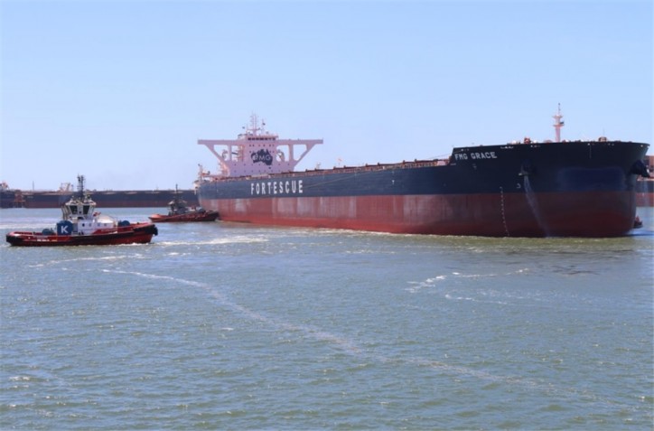 Fortescue Metals Group celebrates arrival of ore carrier FMG Grace