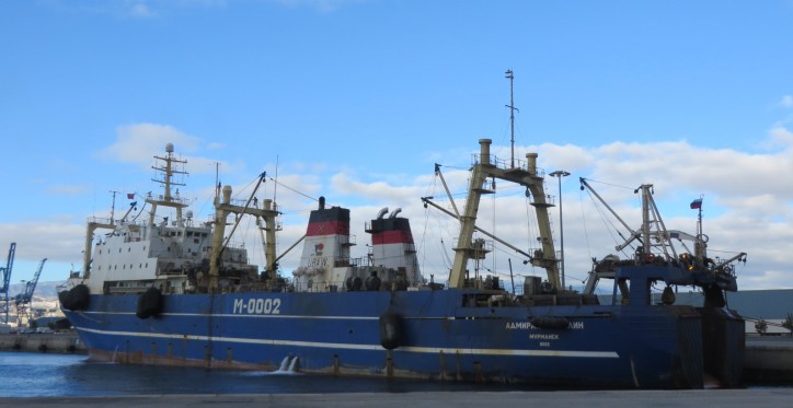 Trawler Admiral Shabalin on fire in Las Palmas