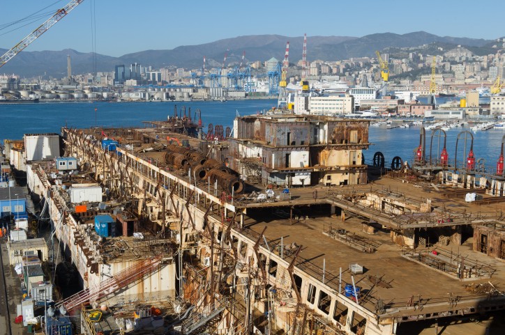 Costa Concordia Desmantelar concluída na Itália