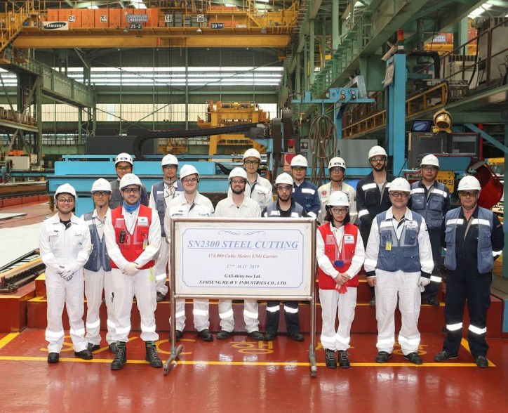 GasLog cuts steel for X-DF LNG carrier at Samsung Heavy