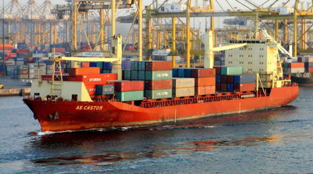 German boxship arrested second month in Guinea, obstructed to leave, because of its unknown status