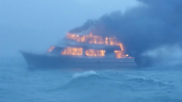 All 60 people on board have been accounted for after the small passenger vessel caught alight a kilometre out to sea off the Whakatane coast, NZ.