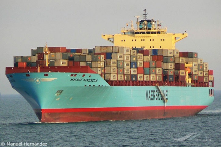 Fire in container underdeck aboard container ship Maersk Kensington. All crew safe; Fire contained