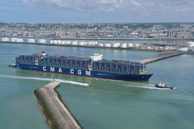 CMA CGM Kerguelen Christened at Haropa, Le Havre