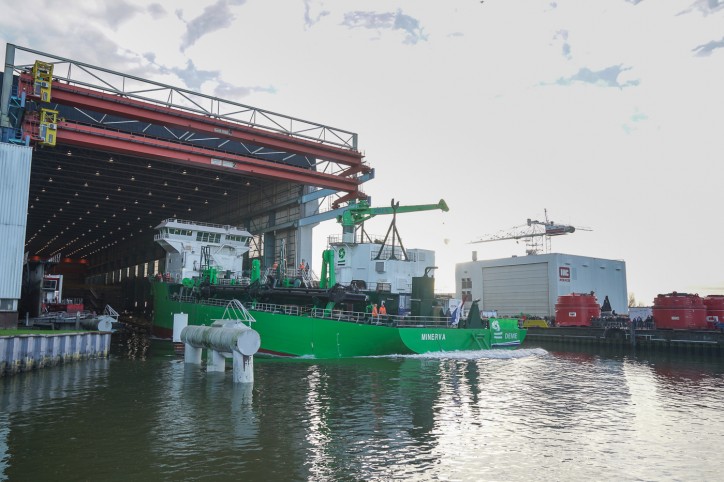 World’s First LNG-Powered Hopper Dredger Launched at Royal IHC's shipyard in Kinderdijk, The Netherlands