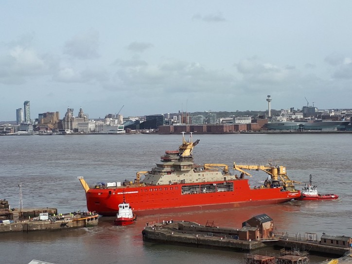 Cammel Laird Moves RRS Sir David Attenborough Out f Dock as BBC Announces Climate Change Documentary