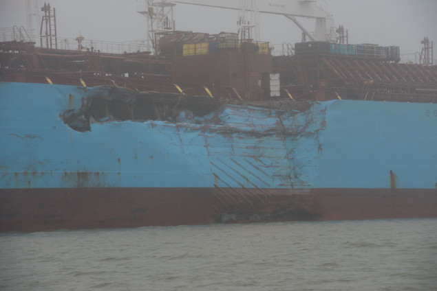 M/T Carla Maersk damaged in collison