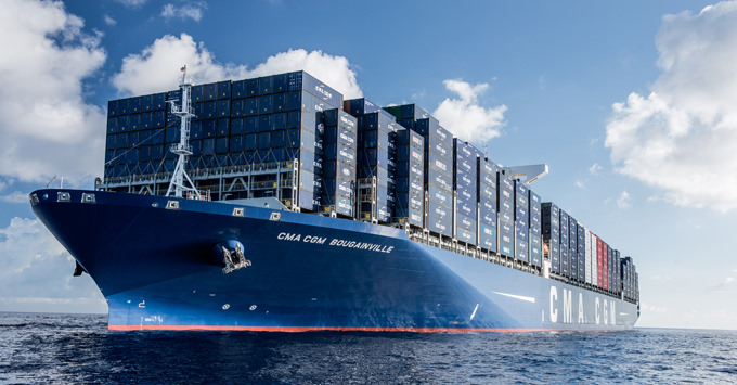 CMA CGM BOUGAINVILLE - the first container ship ever to have in-built connected container technology