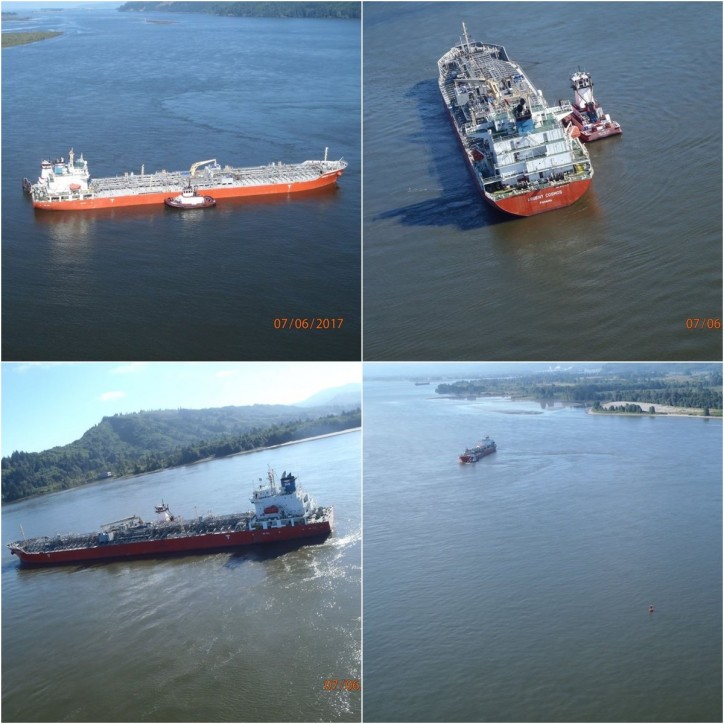Stuck fuel tanker on Columbia River refloated, heads to Port of Longview
