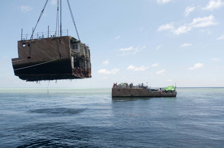 USS Guardian hull