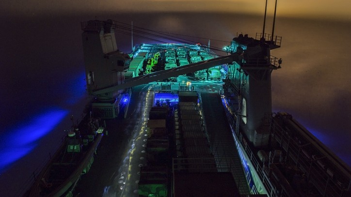 PHOTO OF THE DAY: This Navy Ship Looks Like It Is Sailing Through Interstellar Clouds