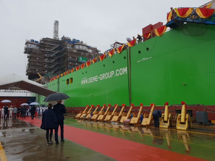 DEME’s giant, next-generation installation vessel ‘Orion’ launched in China