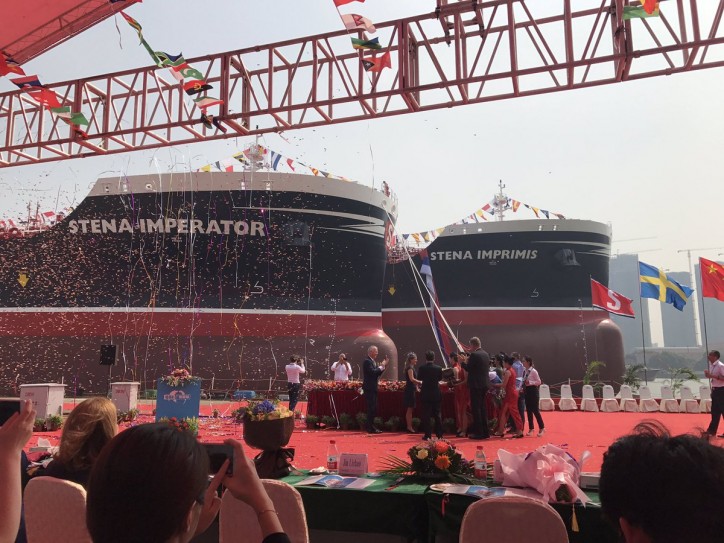 Stena Imperator and Stena Imprimis in double naming ceremony in Guangzhou