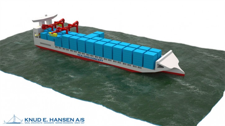 TCX-3000 Concept Fast Trimeran-Type Feeder Vessel