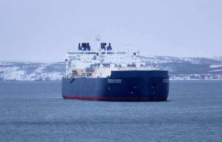 Russia's first ice-breaking LNG carrier Christophe de Margerie heads for ice trials